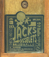 10 JACKS IN A WOODEN BOX: Throw and Go 2 Balls