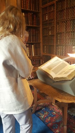 Annie studying an extant pricless Gutenberg Bible, Eton College, 2016\\n\\n18/06/2019 15:40