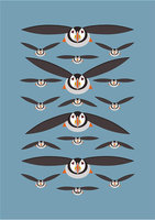 FLYING PUFFINS A5 NOTEBOOK