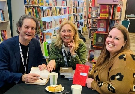Author and Tolkien expert David Day signes his books at London Book Fair with our Editor Annie, March 2024.\\n\\n15/03/2024 11:00