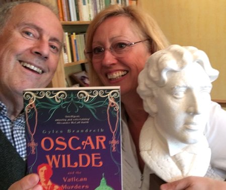 Gyles_Brandreth signinghis Oscar Wilde series for Bibliophile with Annie, 2018\\n\\n18/06/2019 15:54