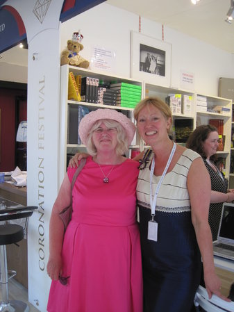 Author Sue Brewer at Buckingham Palace Coronation Festival with our Annie Quigley\\n\\n12/09/2013 12:44